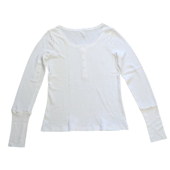 SPLENDID Thermal Forever Henley white long sleeve top size large - Picture 3 of 9
